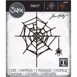 Sizzix Thinlits Die Set 2PK 664747 Spider Web by Tim Holtz
