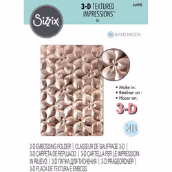 Sizzix 3-D Textured Impressions Embossing Folder Organic Petals by Kath Breen, 664998, Multicolor, One Size