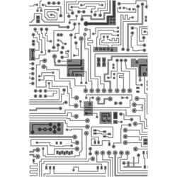 Sizzix Multi-Level Textured Impressions Embossing Folder Circuit by Tim Holtz, 665372, Multicolor, One Size