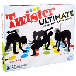 Hasbro Gaming Twister Ultimate: Bigger Mat  More Colored Spots  Family  Kids Party Game Age 6+; Compatible with Alexa (Amazon Exclusive)
