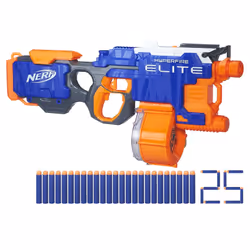 Nerf HyperFire Motorized Elite Blaster 25-Dart Drum Fires Up to 5 Darts Per Second Includes 25 Official Elite Darts (Amazo ...