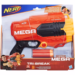 Nerf N-Strike Mega Tri-Break Blaster inc 3 Mega Darts New Hasbro