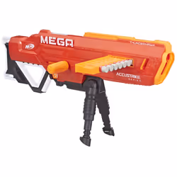 NERF Thunderhawk Nerf AccuStrike Mega Toy Blaster - Longest Nerf Blaster - 10 Official AccuStrike Nerf Mega Darts  10-Dart Clip  Bipod