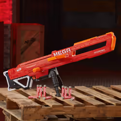 NERF Thunderhawk Nerf AccuStrike Mega Toy Blaster - Longest Nerf Blaster - 10 Official AccuStrike Nerf Mega Darts  10-Dart Clip  Bipod
