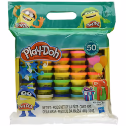 Play-Doh Modeling Compound 50- Value Pack Case of Colors Non-Toxic Assorted Colors 1-Ounce Cans