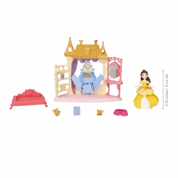 Disney Princess Royal Chambers Playset and Belle Doll  Royal Clips Fas