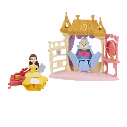 Disney Princess Royal Chambers Playset and Belle Doll  Royal Clips Fas