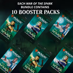 Magic: The Gathering War of The Spark Bundle | 10 Booster Packs | Accessories | Planeswalker in Every Pack