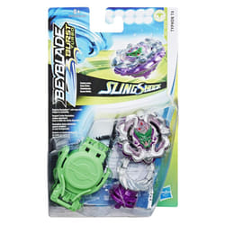 Beyblade Burst Turbo Slingshock Typhon T4 Starter Pack - Battling Top & Right/Left-Spin Launcher  Age 8+