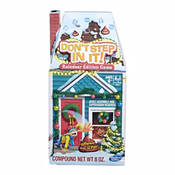 Hasbro Gaming Don't Step in It! Reindeer Edition Holiday Game for Kids Ages 4+