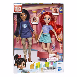 Disney Princess Ralph Breaks The Internet Movie Dolls, Ariel and Pocahontas Dolls with Comfy Clothes and Accessories
