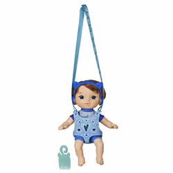 Baby Alive Littles  Carry N Go Squad  Little Matteo Brown Hair Boy Doll  Carrier  Accessories  Toy for Kids Ages 3 Years & Up