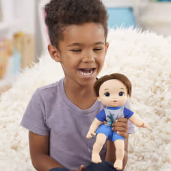 Baby Alive Littles  Carry N Go Squad  Little Matteo Brown Hair Boy Doll  Carrier  Accessories  Toy for Kids Ages 3 Years & Up