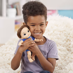 Baby Alive Littles  Carry N Go Squad  Little Matteo Brown Hair Boy Doll  Carrier  Accessories  Toy for Kids Ages 3 Years & Up