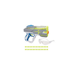 NERF Hyper Rush-40 Pump-Action Blaster, 30 Hyper Rounds, Eyewear, Up to 110 FPS Velocity, Easy Reload, Holds Up to 40 Rounds