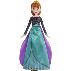 Frozen Disney Qeen Anna Fashion Doll With Long Red Hair Blue Outfit Hasbro