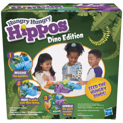 Hasbro Gaming Hungry Hungry Hippos Dino Edition Board Game  Pre-School Game for Ages 4 and Up; for 2 to 4 Players (Amazon Exclusive)
