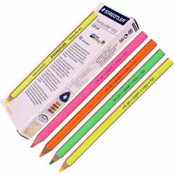 Staedtler Textsurfer Dry Highlighter Pencil For Writing Sketching Inkjet, Paper, Copy, Fax (pack of 12 Mix color)