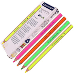 Staedtler Textsurfer Dry Highlighter Pencil For Writing Sketching Inkjet, Paper, Copy, Fax (pack of 12 Mix color)