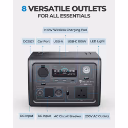 BLUETTI EB3A 600W Portable Power Station 268Wh LiFePO4 for Camping