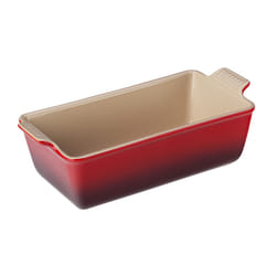 Le Creuset Stoneware Heritage Loaf Pan  9 x 5 x 3 1.5 qt.  Cerise