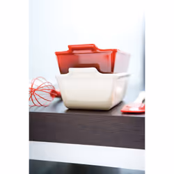 Le Creuset Stoneware Heritage Loaf Pan  9 x 5 x 3 1.5 qt.  Cerise