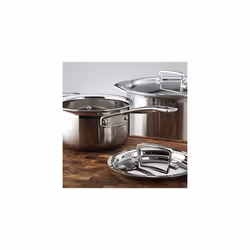 Le Creuset 3-Ply Stainless Steel Saucepan with Lid, 16 x 9.5 cm, Silver, 96200916001000