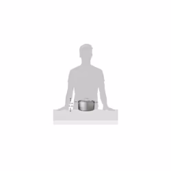 Le Creuset 3-Ply Stainless Steel Deep Casserole with Lid, 24 x 13.3 cm, 96200624001000, Silver