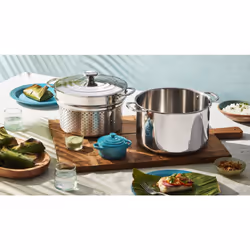 Le Creuset Stoneware Set of 4 Mini Cocottes with Cookbook, 8 oz. each, Caribbean