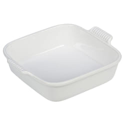 Le Creuset Stoneware Heritage Square Dish, 3 qt. (9"), White