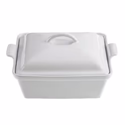 Le Creuset Stoneware Heritage Covered Square Casserole 2.5 qt. (9"""") white