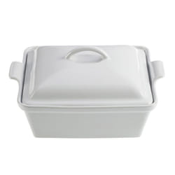 Le Creuset Stoneware Heritage Covered Square Casserole  2.5 qt. (9"""")  white