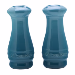 Le Creuset Stoneware Salt & Pepper Shakers Set of 2 4 oz. each Caribbean