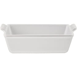 Le Creuset Stoneware Heritage Loaf Pan  9"""" x 5"""" x 3"""" (1.5 qt.)  White