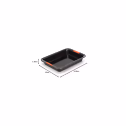 Non-Stick Carbon Steel Bakeware Rectangular Cake Tin, 28 cm, Black, 94101600000000