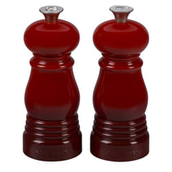 Le Creuset Petite Salt and Pepper Mill Set  5"""" x 2"""" each  Cerise