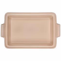 Le Creuset Stoneware Heritage Covered Rectangular Casserole, 4 qt. (12" x 9"), Flame