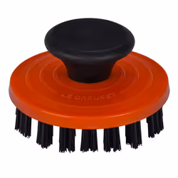 Le Creuset Nylon Cast Iron Grill Pan Brush 3 1/4 Inches Flame