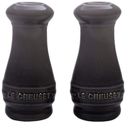 Le Creuset Stoneware Salt & Pepper Shakers Set of 2  4 oz. each  Oyste