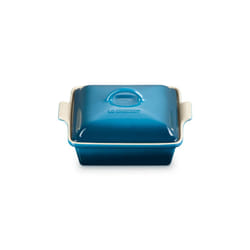 Le Creuset Stoneware Heritage Shallow Square Casserole  2qt. (9"""")  Deep Teal