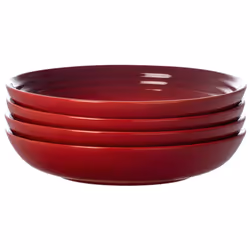 Le Creuset Stoneware Set of 4 Pasta Bowls 8.5"" each Cerise
