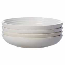 Le Creuset Stoneware Pasta Bowls White 9.75"" Set of 4