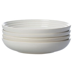 Le Creuset Stoneware Pasta Bowls  White  9.75""  Set of 4