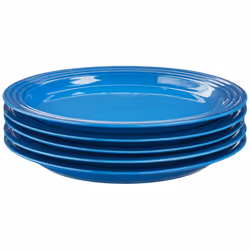 Le Creuset Stoneware Set of 4 Dinner Plates 10.5"" each Marseille
