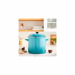 Le Creuset Enamel On Steel Stockpot  10 qt.  Caribbean