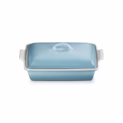 Le Creuset Stoneware Heritage Covered Rectangular Casserole  4 Qt. (12"""" x 9"""")  Sea Salt