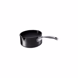 Le Creuset Toughened Non-Stick 16cm Milk Pan w/ 2 Pouring spouts, Aluminium, 51109160010002 , Black