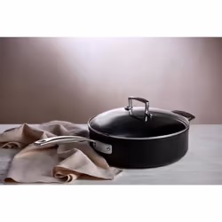 Le Creuset Toughened Non-Stick 26x7.8cm Saute Pan with Glass Lid, Aluminium, 51110260010302