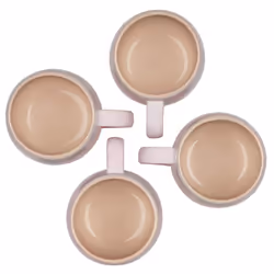 Le Creuset Stoneware Set of 4 Heritage Mugs  13 oz. each  Shell Pink