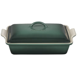 Le Creuset Stoneware Heritage Covered Rectangular Casserole  4 qt. (12"""" x 9"""")  Artichaut